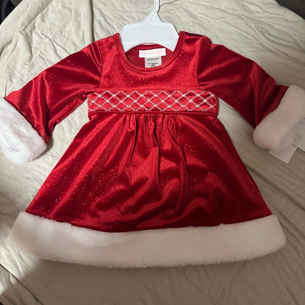 Red Holiday Dress 12 Month Bonnie Baby